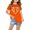 Orange, variant on Lisbinx Clothes for Girls 7-8 Athletic Love Print Blouse Tops Crew Neck Short Sleeve Blouse for Kids for Home