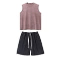 thumbnail image 4 of Men's Suit Set for Spring Summer Lightweight Breathable Vest and Relaxed Shorts Ensemble for Casual Daily Wear, 4 of 4