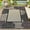 PR01-Black and Beige, variant on SIXHOME Outdoor Rug 5'x8' Waterproof Reversible Patio Rug Floral Border Plastic Straw Indoor Outdoor Rug for RV Camping Garden Picnic Beach Deck Backyard Porch Decor Dark Grey and White