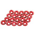 thumbnail image 4 of JDMSPEED 20 Pcs Red CNC Billet Aluminum Fender Washer Engine Bay Dress Up Kit, 4 of 10
