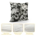 thumbnail image 4 of FUMJ Throw Pillow Covers Skull Halloween , Soft Square Home Decorative Couch Pillow Covers，Pillow Case for Sofa Bedroom Car Couch, 4 of 5