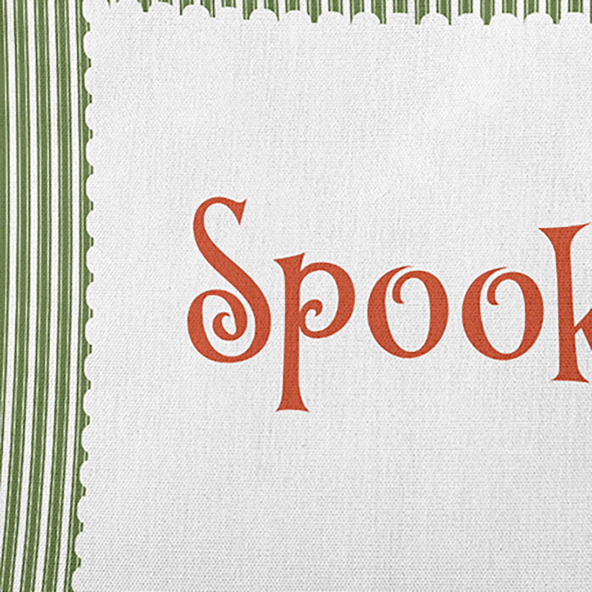 20" x 14" Simply Daisy Halloween Spooky Ticking Polyester Accent Pillow, Scallion Qty 1