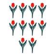 thumbnail image 2 of LOVIVER 10Pcs Garden Edging Fake s Lawn Edging for Driveway Lawn Ornament Red Flower, 2 of 8