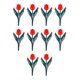 thumbnail image 2 of 10 piezas de borde de jardín de tulipán, borde de césped, cerca decorativa realista, cerca de jardín para Flor roja, 2 of 9