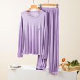 thumbnail image 3 of New Style Women's Cotton Casual Long-Sleeved suit Korean Nine-point Pants, Two-piece Home Service suit Pajama Sets Sleepshirts, 3 of 4