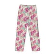 thumbnail image 5 of Xecao Purple Watercolor Flowers Men's Straight Lounge Pajama Pants: The Ultimate in Comfortable Sleepwear, 5 of 9