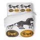 thumbnail image 1 of Juego de ropa de cama ABPHQTO de 3 Piezas Roman Carro con Gladiador Caballo Griego Funda nórdica con 2 fundas de almohada, 1 of 1