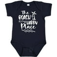 thumbnail image 3 of Inktastic Spring Break the Beach is My Happy Place Boys or Girls Baby Bodysuit, 3 of 5