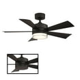thumbnail image 3 of Wynd Indoor and Outdoor 5-Blade Smart Ceiling Fan 42in Matte Black with 3000K LED Light Kit and Remote Control, 3 of 4