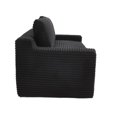 thumbnail image 6 of Miniyam Convertible Loveseat Sofa Bed with Memory Foam, Small Couch for Apartment, No Assembly, Corduroy, Black, 6 of 7
