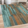 thumbnail image 1 of Rustic Decorative Rug, Grunge Wood Planks Barn House Door Nails Country Farm House Life Theme Layout, Quality Carpet for Bedroom Dorm and Living Room, 6 Sizes, Almond Green, by Ambesonne, 1 of 4