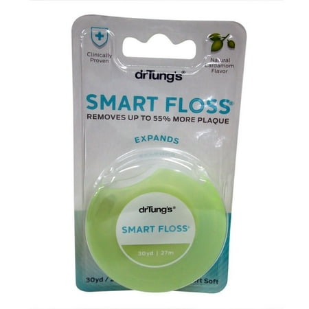 Dr. Tung's Smart Floss, 30 yds, Natural Cardamom Flavor 1 ea Colors May Vary (Pack of (Smart Dental Care One Best Way)