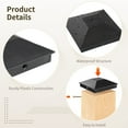 thumbnail image 2 of 12 Pcs Fence Post Caps, 4x4" (3.5x3.5") Wood/Vinyl Post Covers, Waterproof Sunlight-resistant Outdoor Fence Caps, Decorative Fence Post Protectors with Screws, 2 of 6