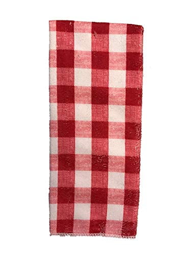 Red /& White Checkerboard 7 Piece Kitchen Linen Bundle with 2 Dish Towels and 1 Oven Mitt 2 Dish Cloth Scrubbers 2 Potholders