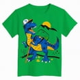 thumbnail image 5 of TOWED22 Boy's Graphic T Shirts Short Sleeve Crew Neck Summer Casual Tee Tops(Green,7-8 Y), 5 of 5