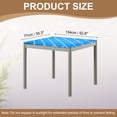 thumbnail image 2 of Picnic Table Cloth, 53"x30" Rectangle Vinyl Diamond Fitted Tablecloths Waterproof Flannel Backed Table Covers for Dining Camping Outdoor, Sky Blue/White, 2 of 6