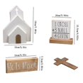 thumbnail image 2 of Jesus Tomb Easter Tiered Tray Ornament, Wooden Easter Jesus Sign He Is Risen Resurrection Scene Nativity Christ Easter Tiered Tray Decor, 2 of 5