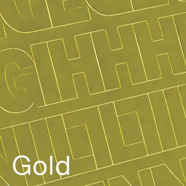 Vinyle Adhésif Permanent Lettres & Chiffres 3" 160/Pkg-Gold