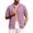 Hot Pink, variant on Mens Short Sleeve Button Down Shirts Camp Collar Textured Men Shirt Full Button Front Solid Tone Casual Summer Vacation Button Down Top,Royal Blue(XXL)