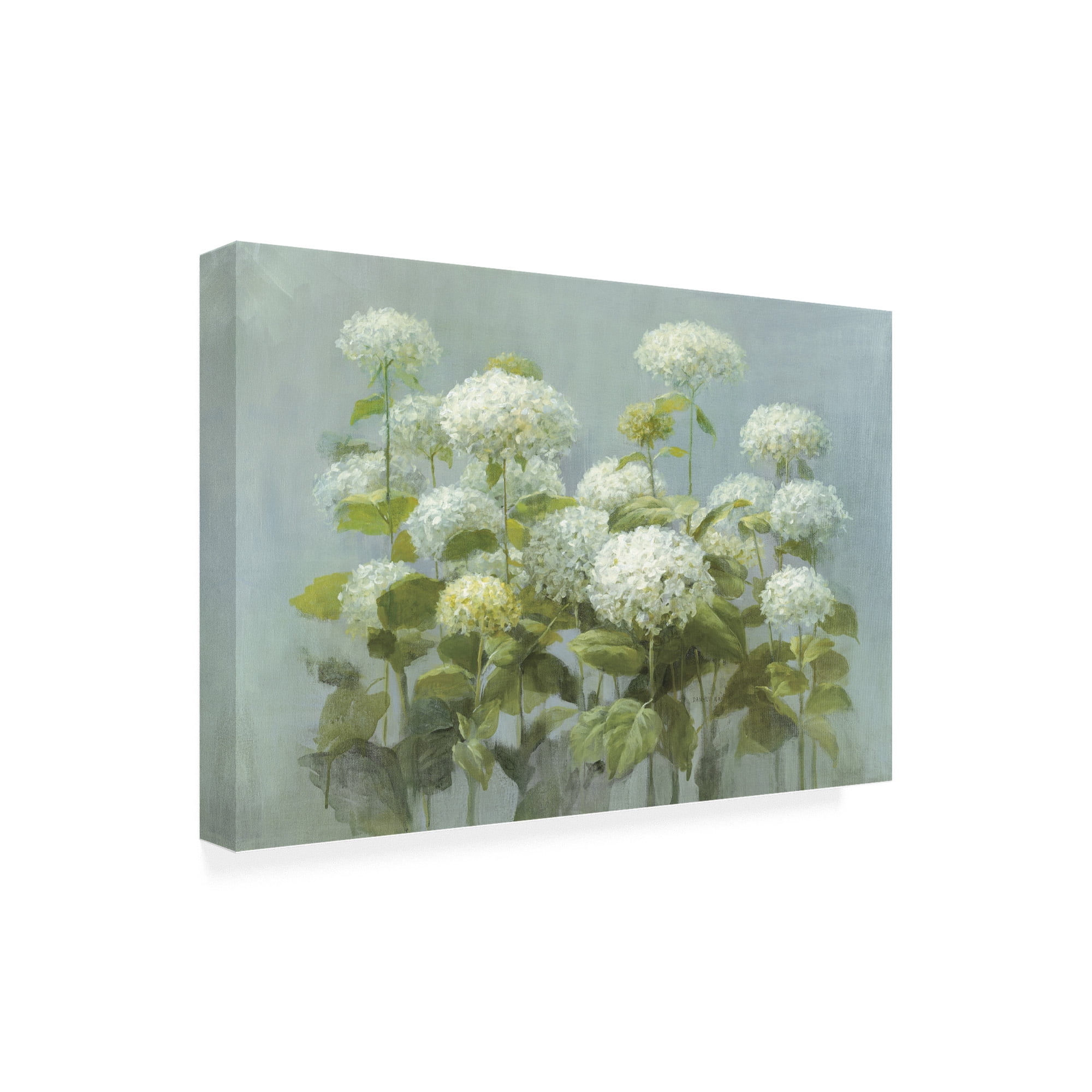 Trademark Fine Art 'White Hydrangea Garden' Canvas Art by Danhui Nai