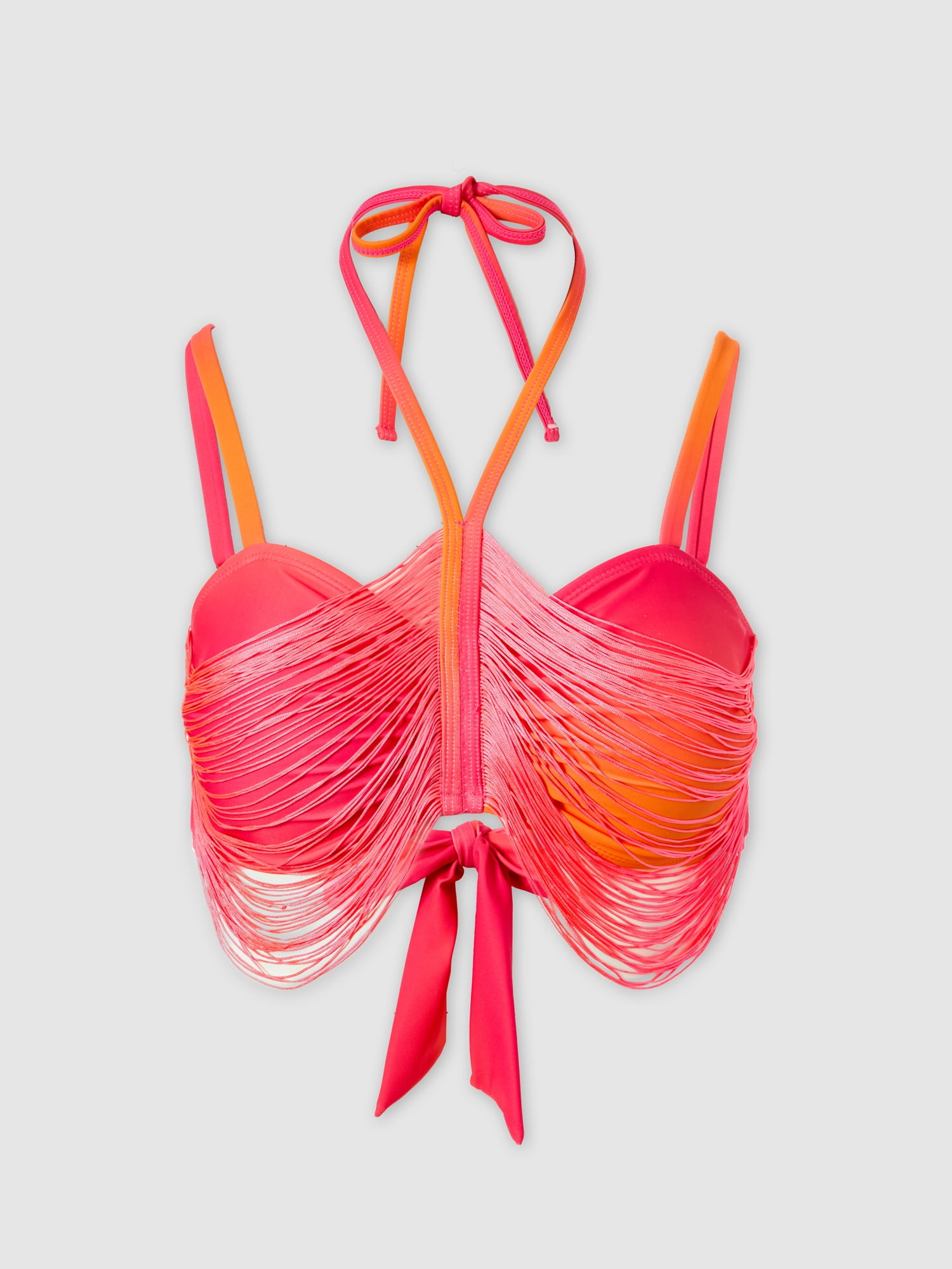 Hot Girl Summer by Megan Thee Stallion Women's Chicas Fringe Bikini Top, Sizes XS-XXL