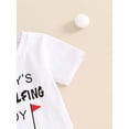 thumbnail image 4 of Toddler Baby Boy Golf Outfit Golfing with Daddy Short Sleeve T-Shirt Tops Golf Shorts Set 2Pcs Infant Golf Summer Clothes, 4 of 7