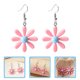 thumbnail image 5 of 1 par de pendientes de margaritas con forma de oreja, pendientes colgantes de moda para mujer, 5 of 5