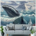 thumbnail image 4 of Orinice Whale Ocean Sailboat Tapestry Wall Hanging Unique Style for Home Decor - Graphic Tapestries for Living Room Bedroom Apartment Farmhouse Dorm 40x30inch, 4 of 6