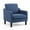 Blue, variant on Ktaxon Accent Chair with Thick Cushion, Mid-Century Modern Single Sofa Linen Fabric Armchair for Living Room, Bedroom Dark Gray