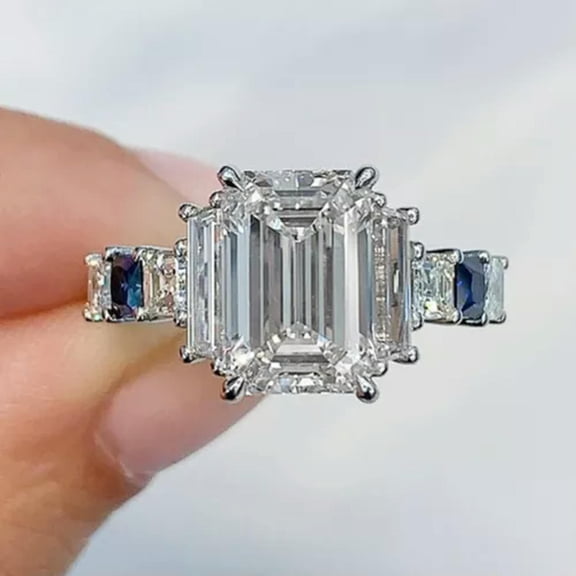 Pretty Women Anniversary Jewelry Cubic Zircon 925 Silver Rings Gifts Sz 6-10