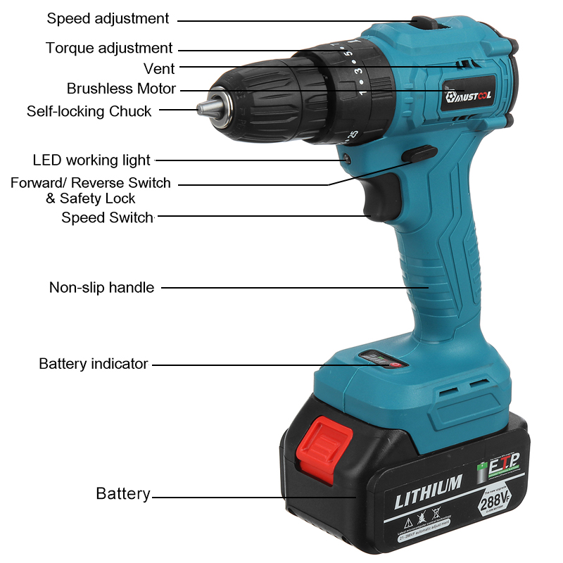 Cordless Electric Impact Drill 