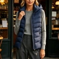 thumbnail image 2 of Women's Cropped Puffer Vest winter Lightweight Quilted Jacket Vest Sleeveless Stand Collar Zipper Coats with Pockets, 2 of 7