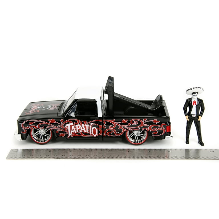 1985 Chevrolet C-10 Pickup Truck Black with White Top and Graphics