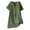 Army Green, variant on SwiftWear Women's V-Neck Short Sleeve Cotton Linen Blouse – Summer Loose Fit Long Shirt with Button Casual Classic Tops for Women, S-5XL
