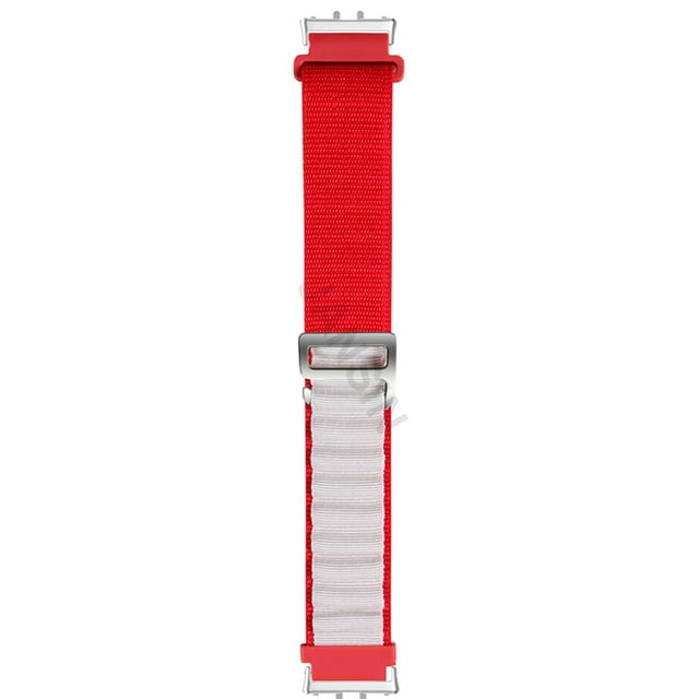Boucle Alpine pour Samsung Galaxy Fit 3 Bracelet Ajustable en Nylon Bracelet de Sport pour Samsung Galaxy Fit3 SM-R390 Bracelet Correa Rouge Blanc Samsung Galaxy Fit 3