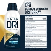 Certain Dri Clinical Prescription Antiperspirant Spray for Excessive Sweat Extra-Fresh Scent for Men & Women 4.2oz