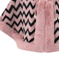 thumbnail image 5 of Fewfanhot Faux Fur Trim Cute Print Poncho Cape, Warm Fleece Lined Open Front Wrap Coat for Women Winter, 5 of 6