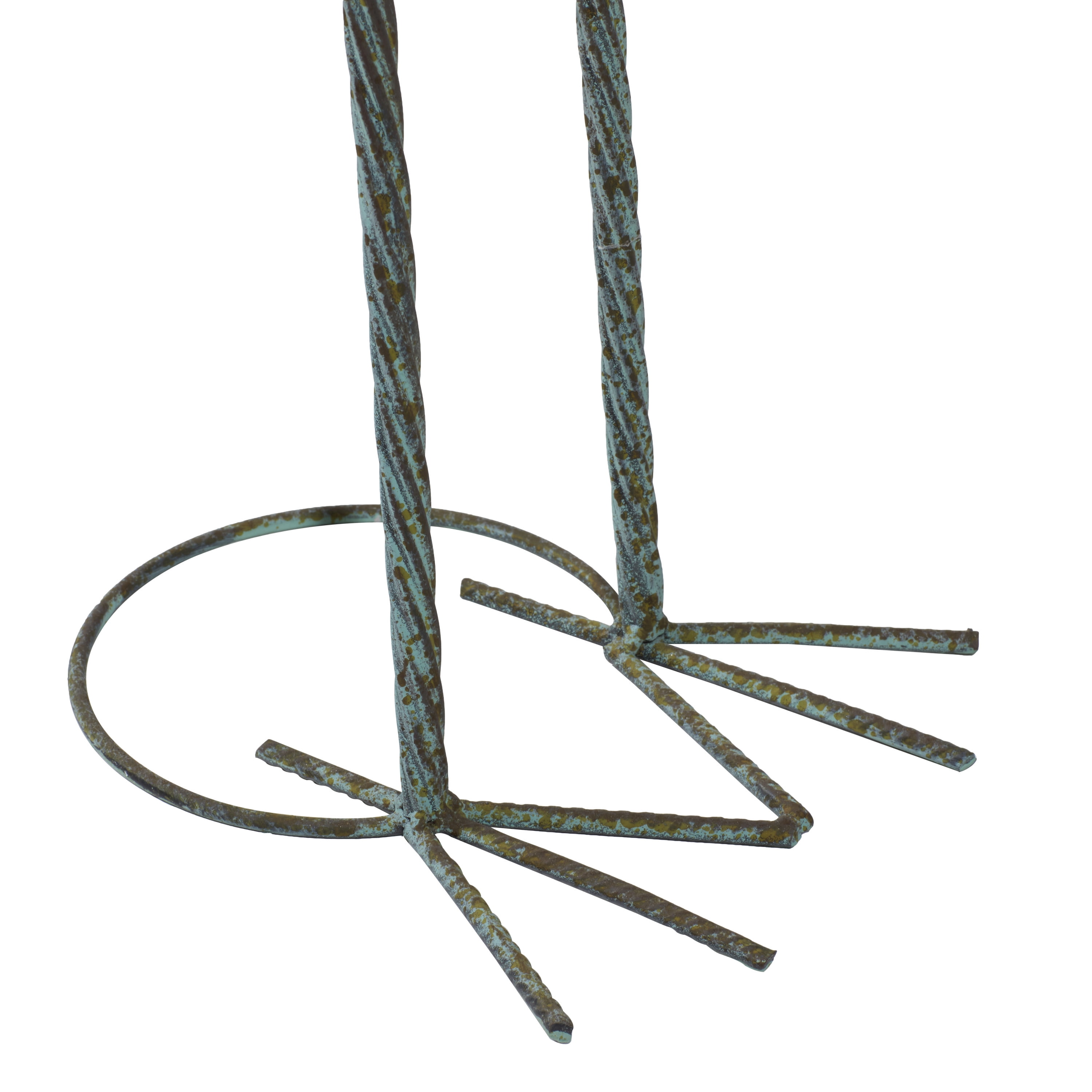 DecMode 40" Indoor Outdoor Standing Crane Garden Sculpture with Coiled U Shaped Feet (2 Pack)