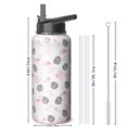 thumbnail image 4 of 32oz Adventure Ready Flamingo Themed Water Bottle Camping Hiking Vacuum Insulated Stainless Steel Leak Proof Hot Cold, 4 of 5