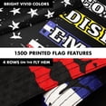 thumbnail image 5 of G128 Combo Pack: 6 Ft Tangle Free Aluminum Spinning Flagpole (Silver) & Thin Line First Responders American Flag 3x5 Ft, LiteWeave Pro Series Printed 150D Polyester | Pole with Flag Included, 5 of 9