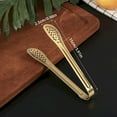 thumbnail image 7 of 1Pcs Mini Tongs for Serving,Metal Tong Stainless Steel Gold Tongs,6Inch Small Sugar Tong,Kitchen Mini Serving Tongs for Appetizers,Ice,Charcuterie,Gold Utensil for Dessert Table,Tea Party(Gold), 7 of 7