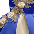thumbnail image 5 of ATOGUTA Girls Short Sleeve Dresses Bridesmaid Summer Wedding Pageant Dresses Princess Birthday Party Size 2T-10, Blue, 5 of 5