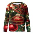 thumbnail image 4 of miqiqism Plus Size Sweatshirts for Women Long Sleeve Crewneck Cute Shirts Blouses Juniors Casual Red Lantern Print Trendy Tops Summer Slim Fit T Shirt,Wine,X-Large, 4 of 4