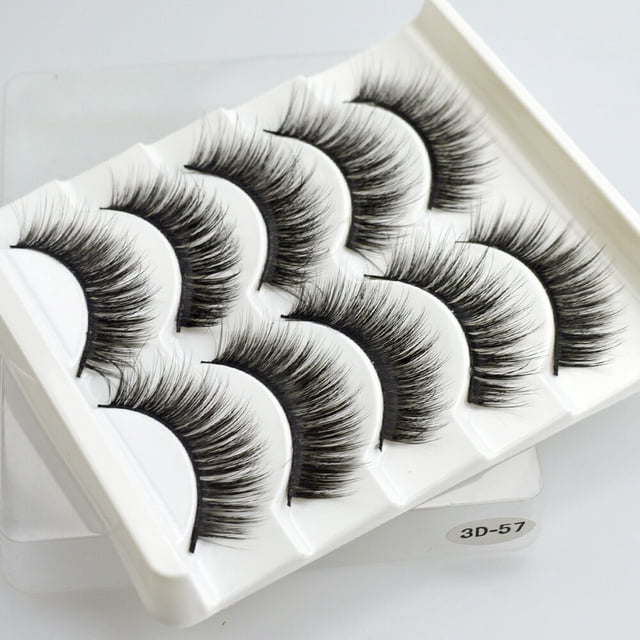 5 pares de pestañas postizas naturales con extensiones de pestañas postizas gruesas Pestañas postizas 3D reutilizables maquillaje suave y fácil de usar Tan Jianjun unisex