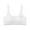 White, variant on XASZHN Sports Bra Removable Padded Yoga Top Wirefree Medium Support Girls' Cotton Built up Stretch Sports Bra Tween Girls Seamless Underwear White 12-16 Years