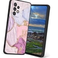 thumbnail image 1 of Compatible with Samsung Galaxy A52 5G Phone Case, Marble-Pink-Purple-Blue-Blush1 Case Men Women, Flexible Silicone Shockproof Case for Samsung Galaxy A52 5G, 1 of 1