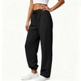 thumbnail image 5 of Drawstring Wide Leg Pants for Women Ghalytn Elastic Waist Sweatpants - Adjustable Hem Casual Jogger Trousers, 5 of 5