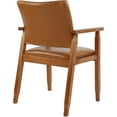 thumbnail image 5 of NOBPEINT Mid-Century Dining Side Chair with Faux Leather Seat in Brown, Arm Chair in Walnut, 5 of 18