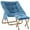 Blue, variant on HABUTWAY Comfy Saucer Chair, Foldable Living Room Chairs, Soft Faux Fur Lounge Chair for Bedroom, Reading Chairs for Adults, Kids, X-Large (with Ottoman, Grey)