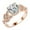 Rose Gold, variant on Ring Ladies Silver Colorful Water Drop Oval Wedding Rings Gift Rings 1pc